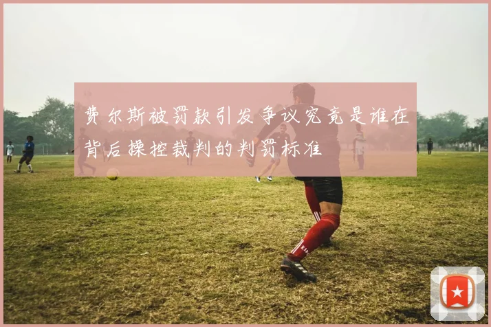 费尔斯被罚款引发争议究竟是谁在背后操控裁判的判罚标准